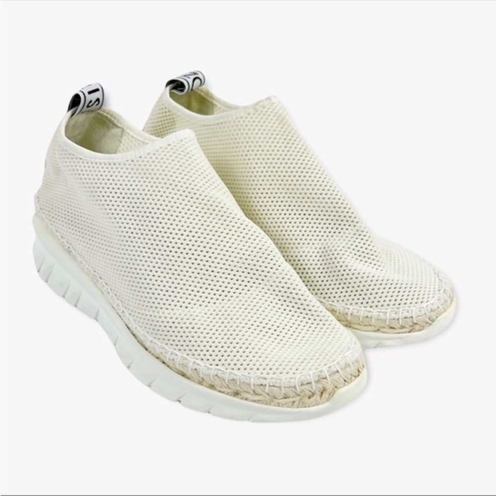KENZO K-lastic Espadrilles Sneakers Platform Mesh Of White Ivory Size 37   5.5